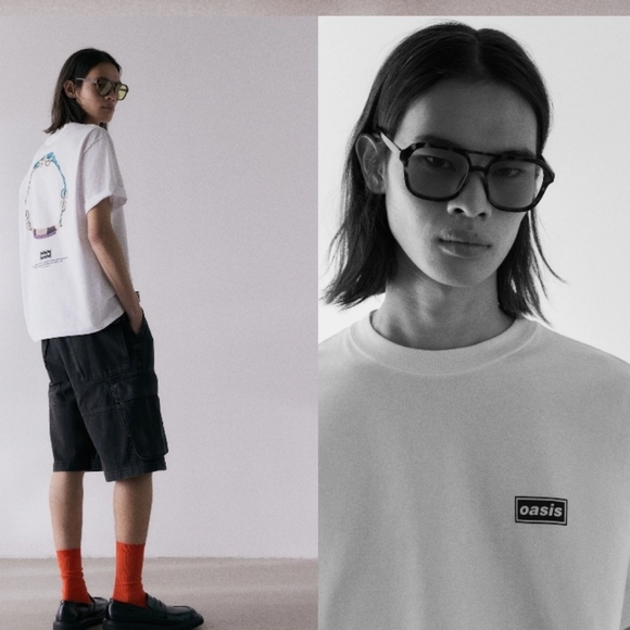 Oasis Double Sided Oversized Graphic Tee NWT - Picture 1 of 11